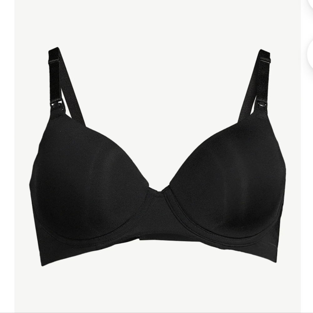 Joyspun NEW Black T-Shirt Maternity Nursing Bra Wirefree Flexible Cup Size 38DD